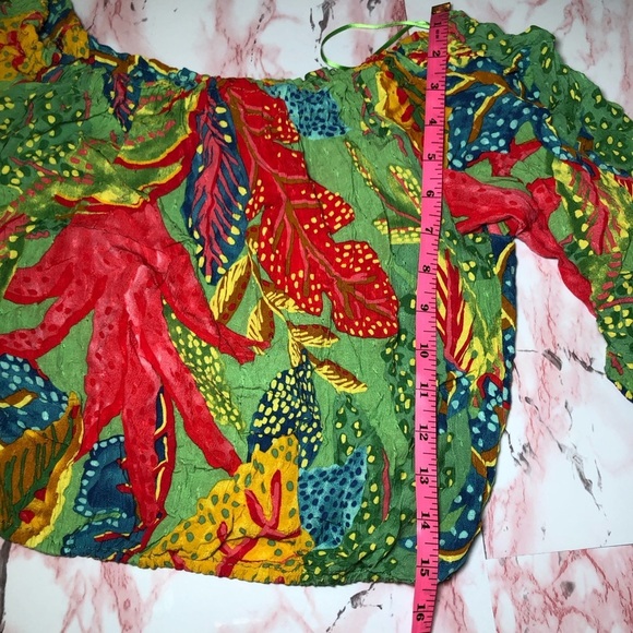 Christian Siriano off shoulders Crop top Tropical print size S - Picture 5 of 5